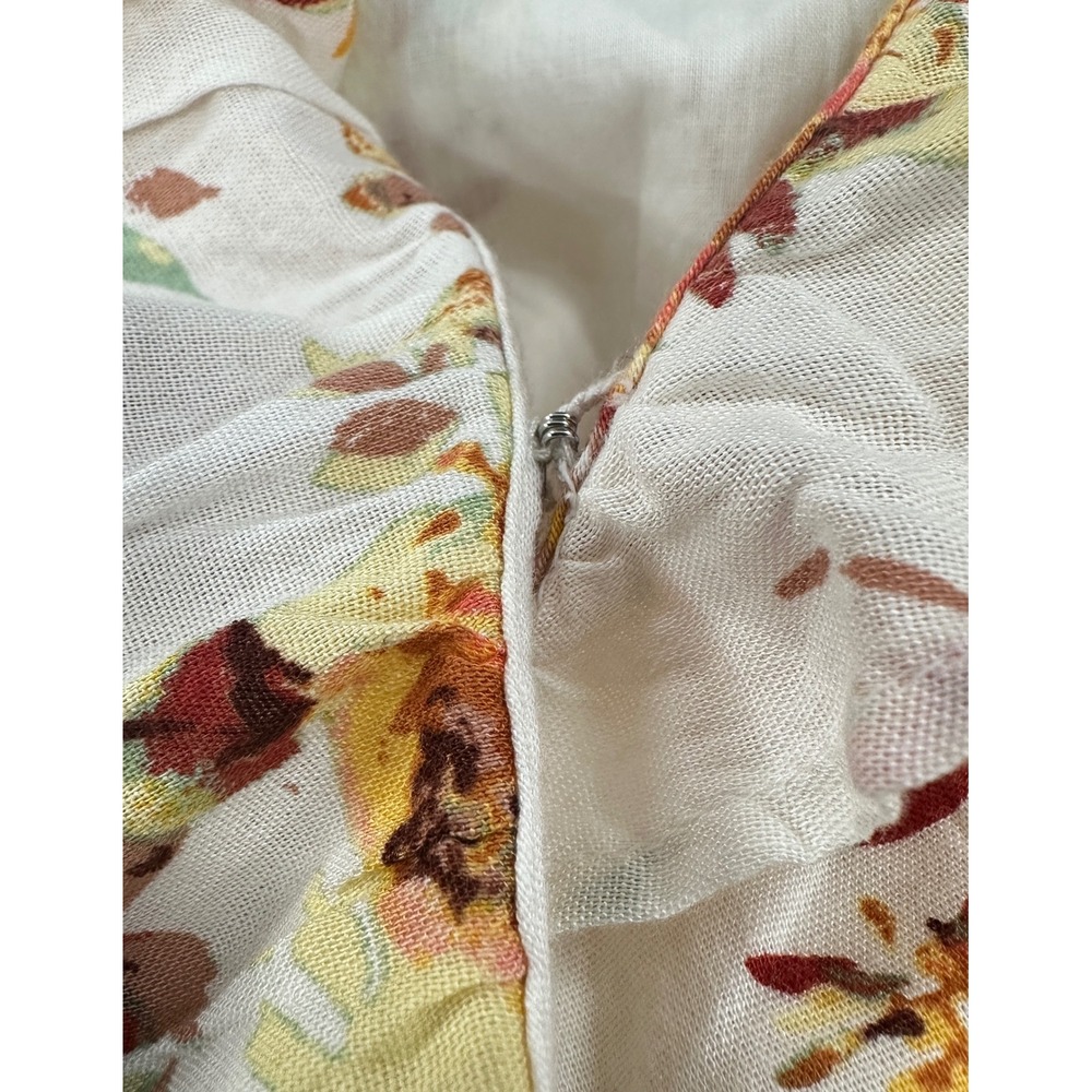 LC Lauren Conrad Ruffle Front Faux Wrap Tie Waist Top Sz XXL NWT Floral Blouse - Picture 5 of 9